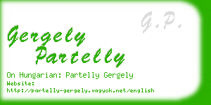 gergely partelly business card